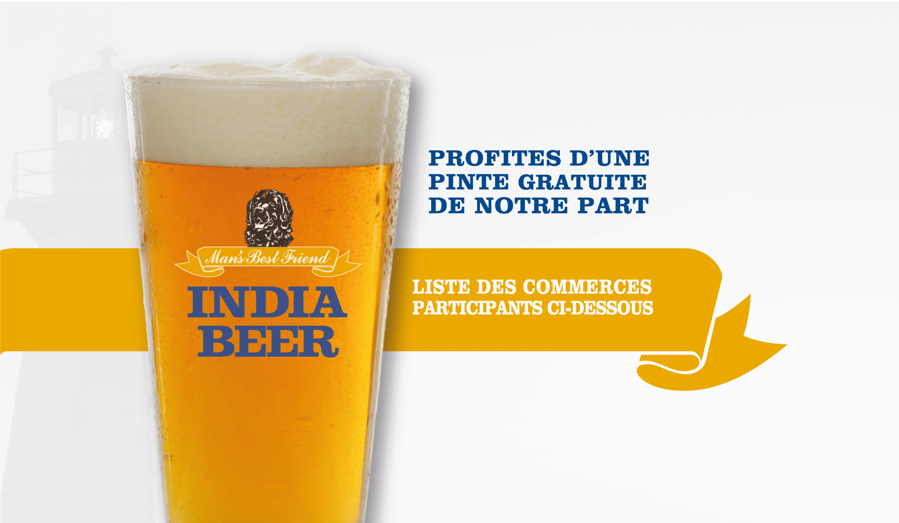 Profites d'une pinte gratuite de la part d'India Beer