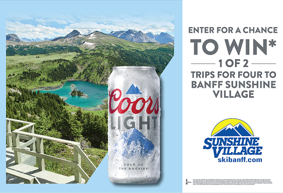 Enter for a chance to WIN* 1 of 2 Trips for Four to Banff Sunshine Village